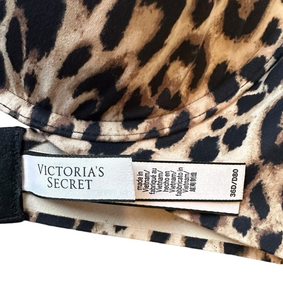 VICTORIA’S SECRET animal print criss cross back underwire bra size 36D - Picture 3 of 5
